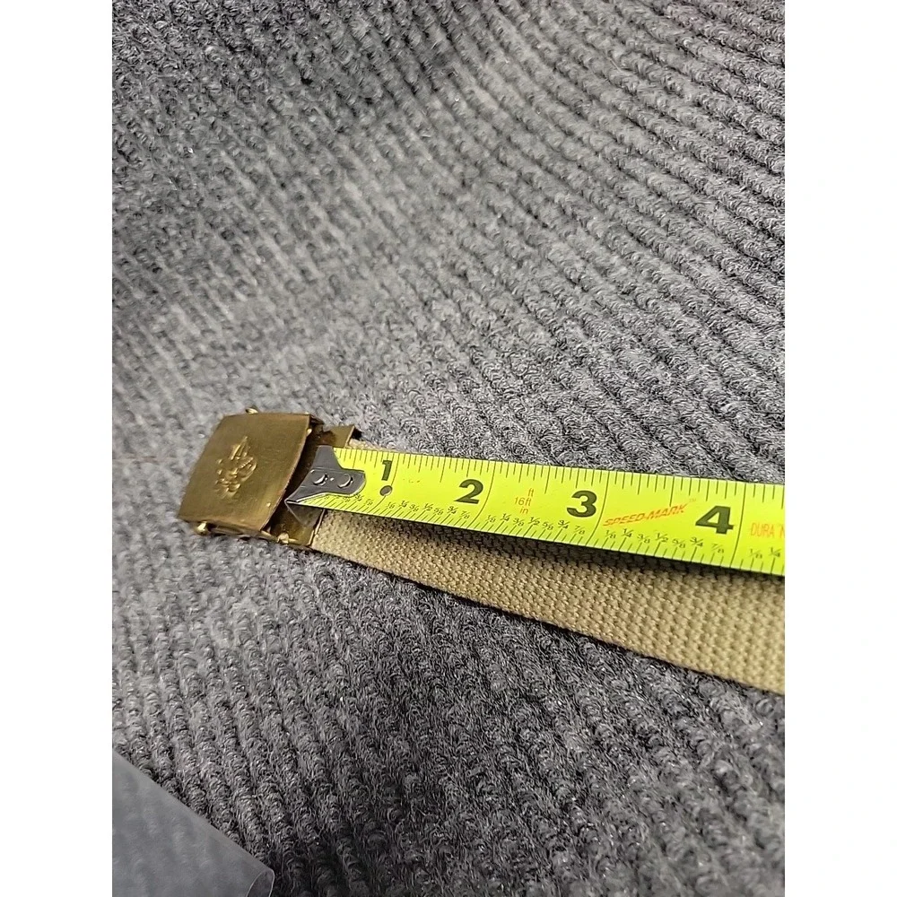 Vintage Boy Scout Of America BSA Brown Belt Anchor Mark Brass Buckle‎